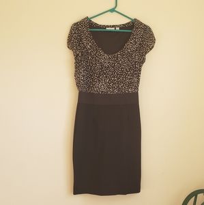 Black and White Polka Dot Business Dress